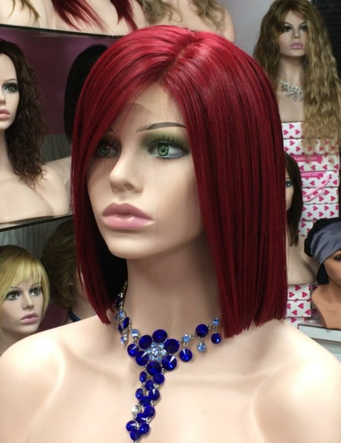 Peluca natural MINAUTI color 1TT39 RAYA de tul transparente