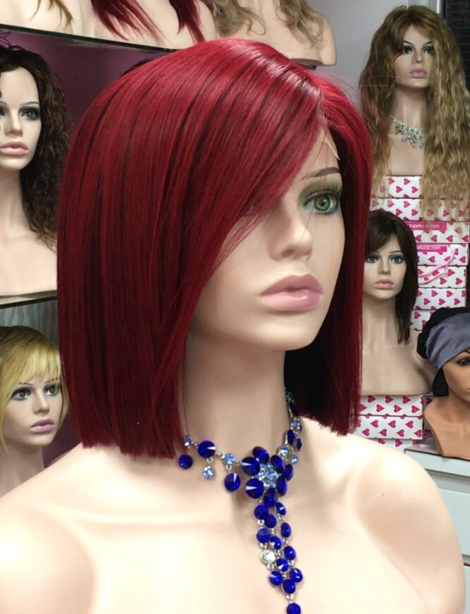 Peluca natural MINAUTI color 1TT39 RAYA de tul transparente