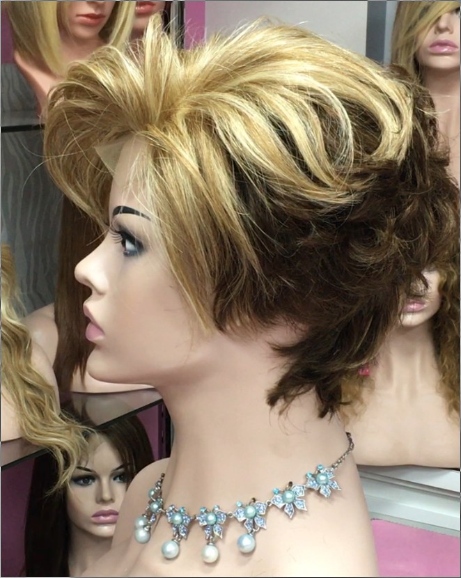 Peluca cabello natural Montse color 5 TOP de TULL color 8H18