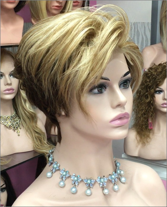 Peluca cabello natural Montse color 5 TOP de TULL color 8H18