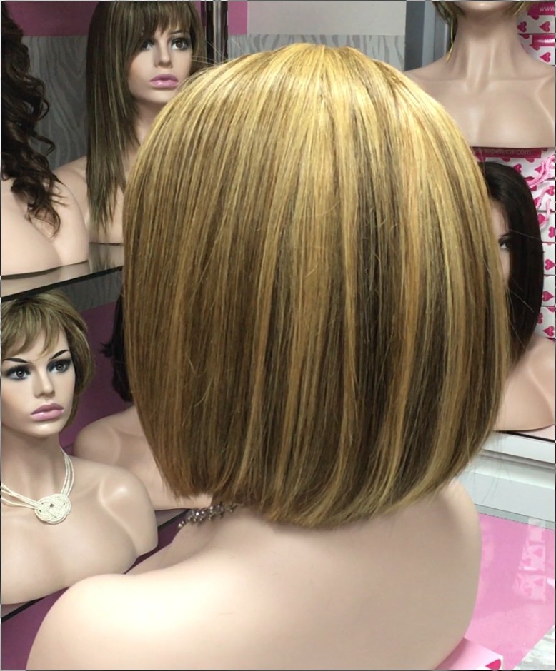 Peluca cabello natural Minauti color 10H27 TOP de TULL transparente