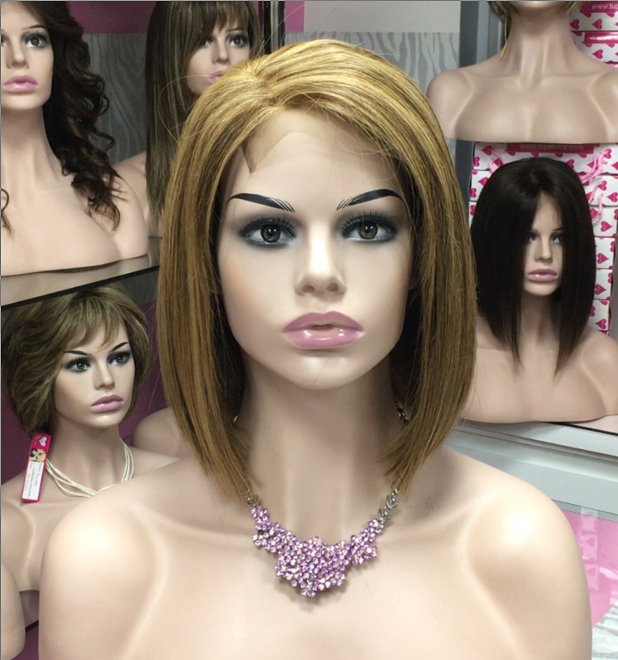 Peluca cabello natural Minauti color 10H27 TOP de TULL transparente