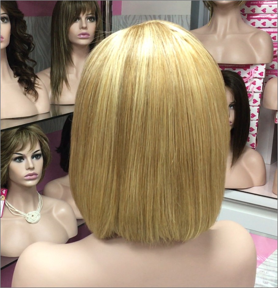 Peluca cabello natural Minauti color 27h613 TOP de TULL transparente
