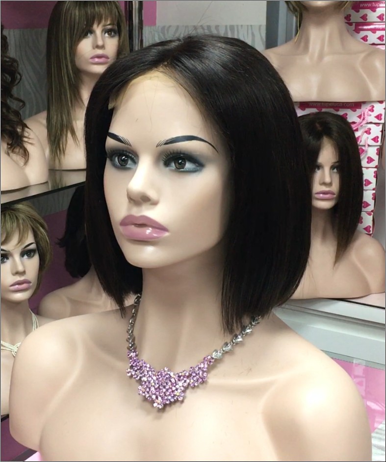 Peluca cabello natural Minauti color 2 TOP de TULL transparente
