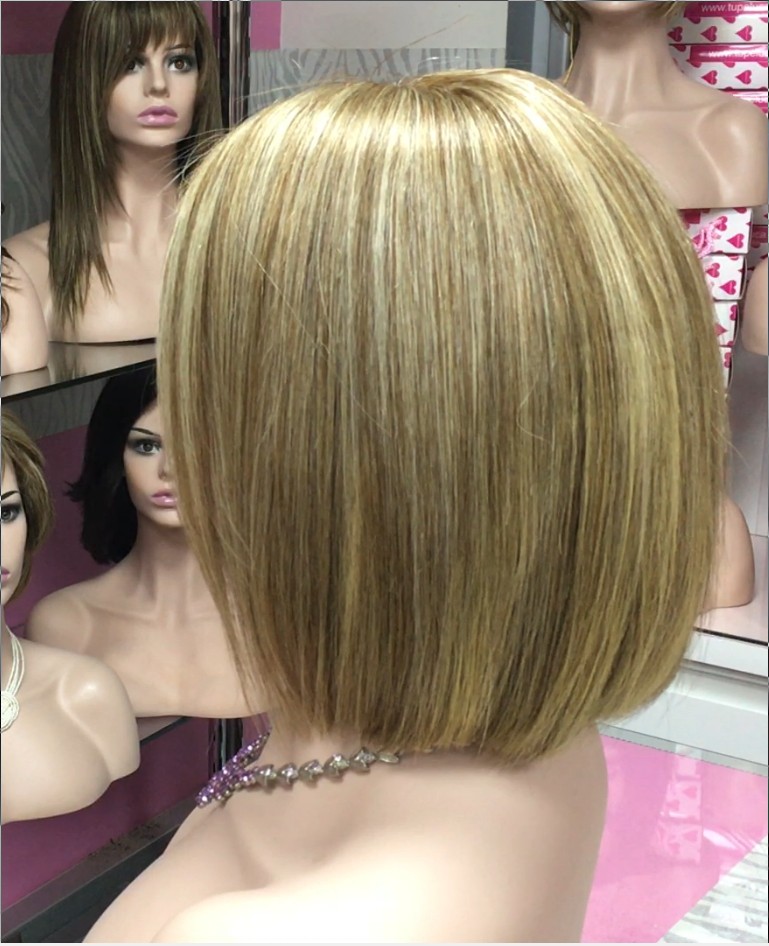 Peluca cabello natural Minauti color 8H613 TOP de TUL transparente