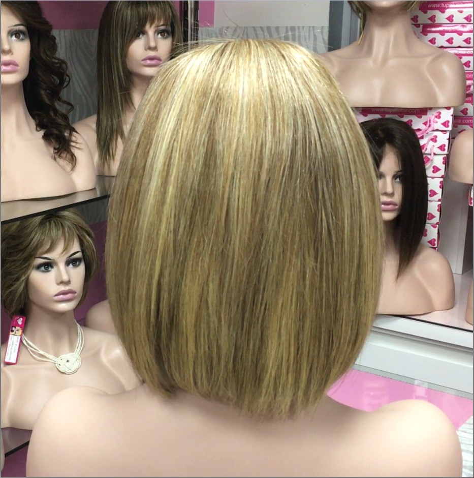 Peluca cabello natural Minauti color 8H613 TOP de TUL transparente