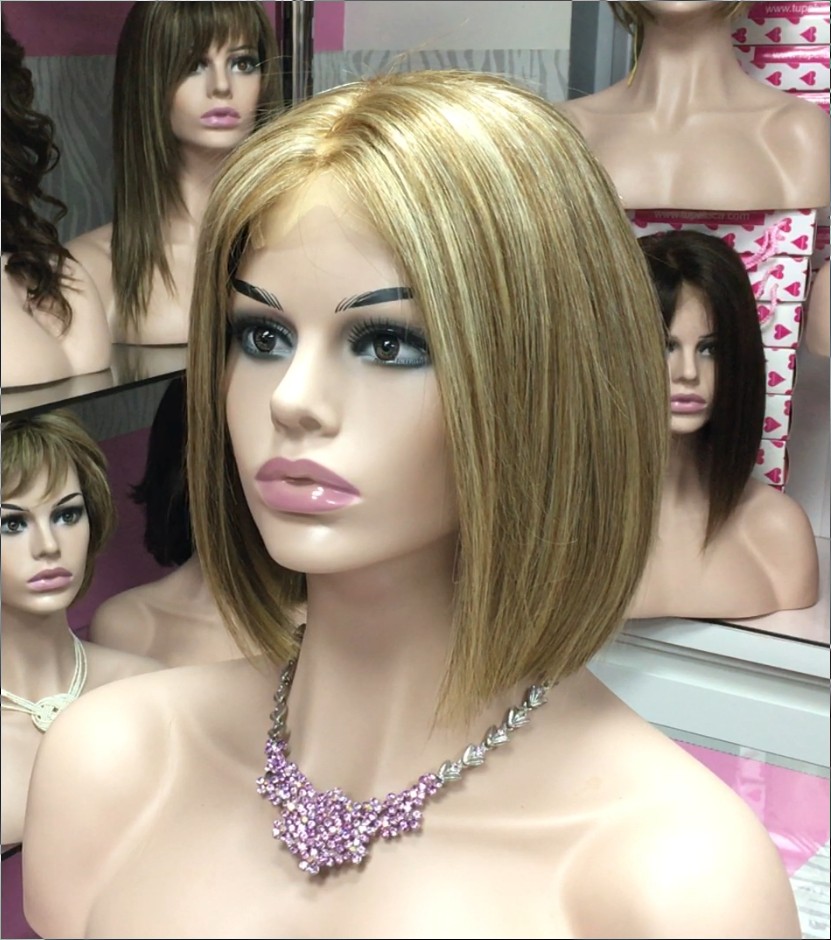 Peluca cabello natural Minauti color 8H613 TOP de TUL transparente