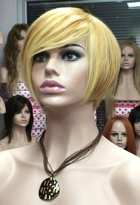 Peluca cabello natural Rebecca color 27F613 confecc. maquina