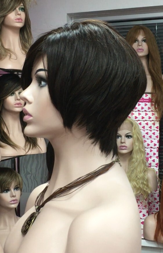Peluca cabello natural Rebecca color 2 Top de Tul entero transparente
