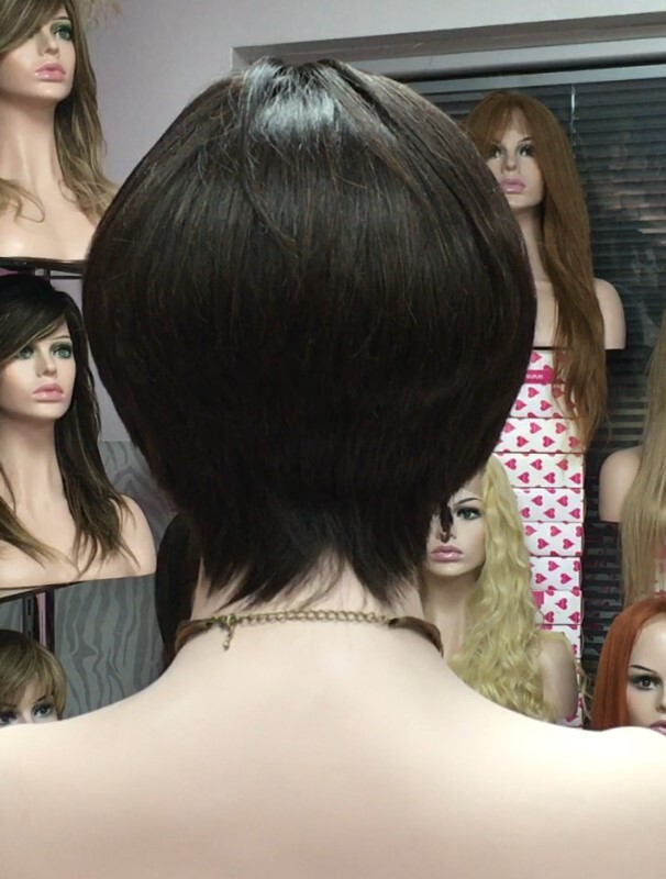 Peluca cabello natural Rebecca color 2 Top de Tul entero transparente