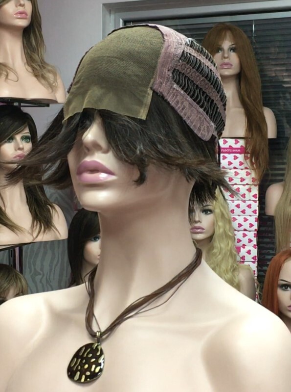 Peluca cabello natural Rebecca color 2 Top de Tul entero transparente