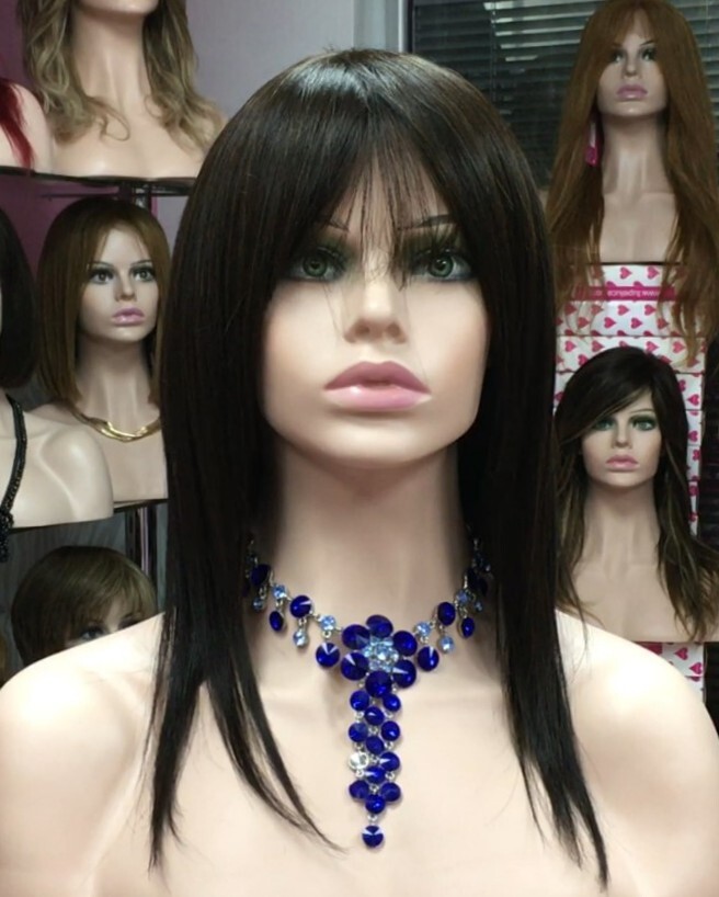 Peluca cabello natural VERONICA color 2 confecc.maquina