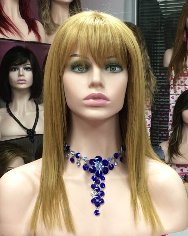 Peluca cabello natural Veronica color 27 TOP de Tul ENTERO transparente