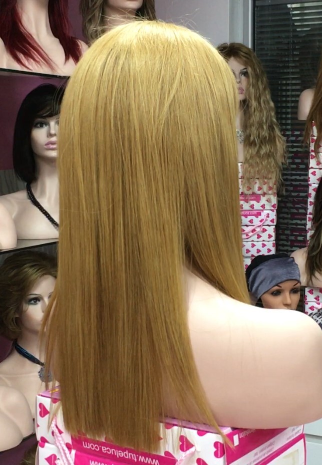 Peluca cabello natural Veronica color 27 TOP de Tul ENTERO transparente