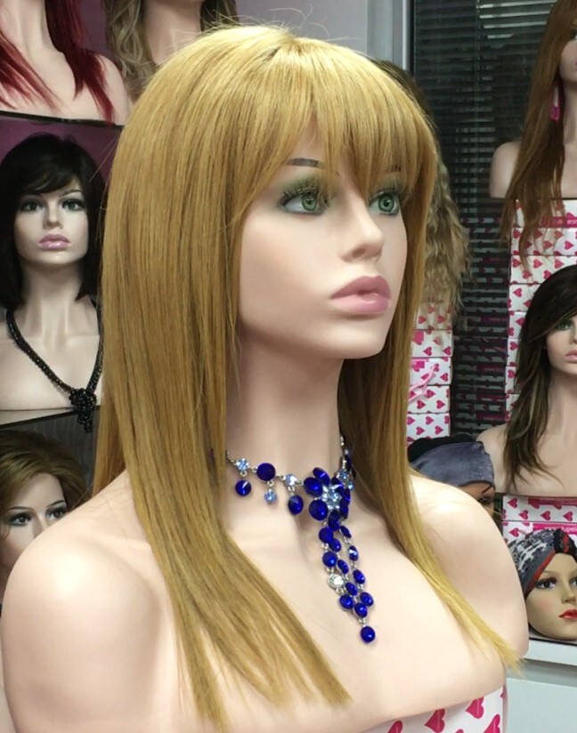 Peluca cabello natural Veronica color 27 TOP de Tul ENTERO transparente
