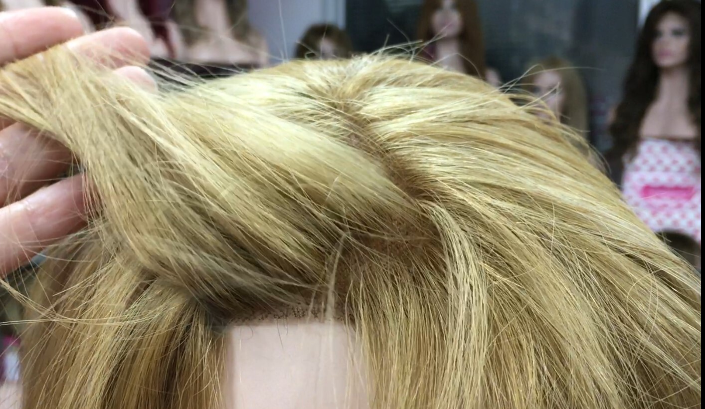 Peluca cabello natural Veronica color 27 TOP de Tul ENTERO transparente