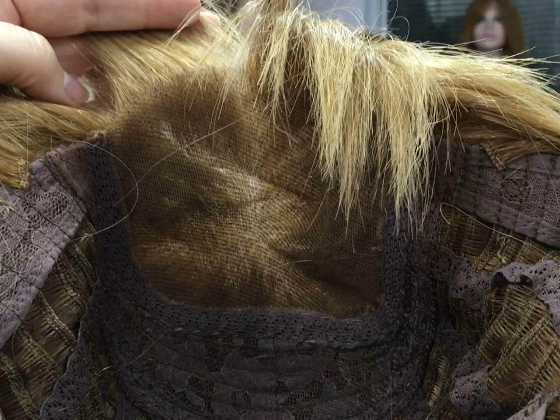Peluca cabello natural Veronica color 27 TOP de Tul ENTERO transparente