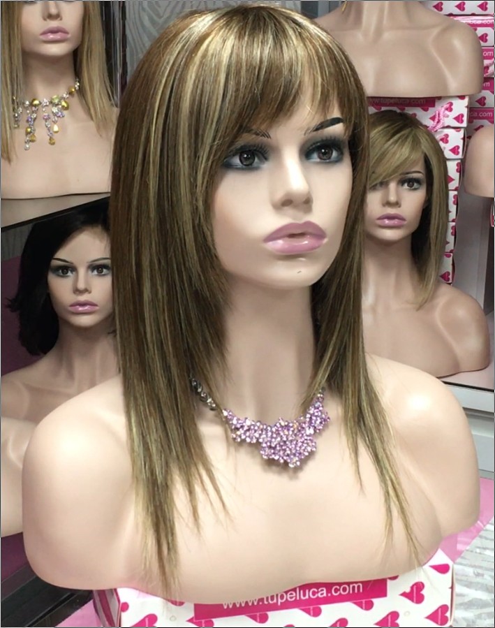Peluca cabello natural Veronica maquina color 6h6h613