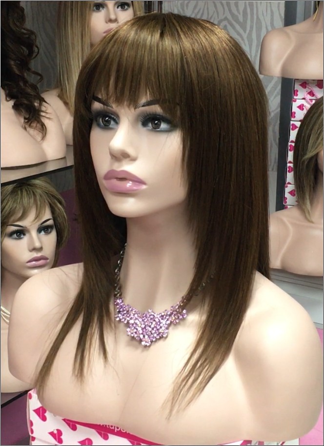 Peluca cabello natural Veronica maquina color 5