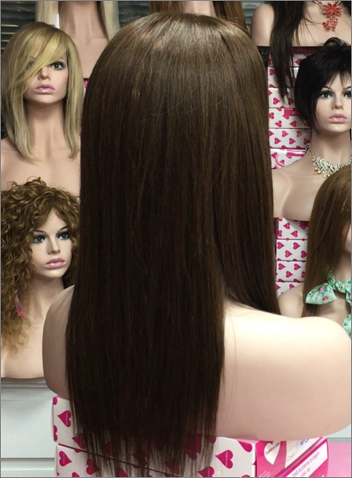 Peluca cabello natural Veronica TOP de TUL ENTERO color 6