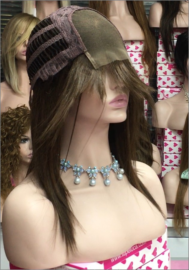Peluca cabello natural Veronica TOP de TUL ENTERO color 6