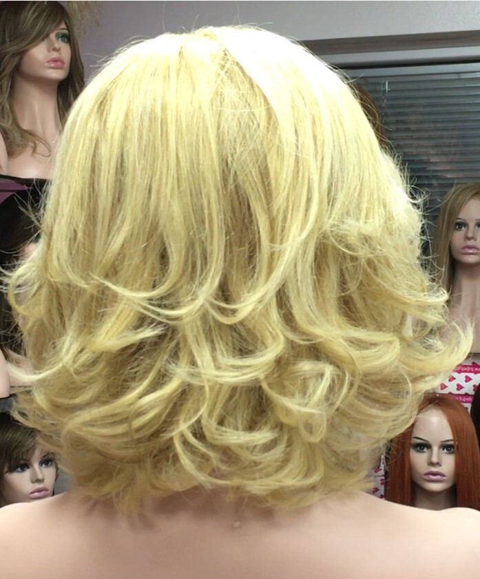 Peluca natural  WENDY color 18H613F613 Frontal de Tul transparente