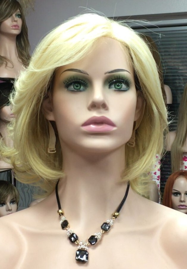 Peluca natural  WENDY color 18H613F613 Frontal de Tul transparente