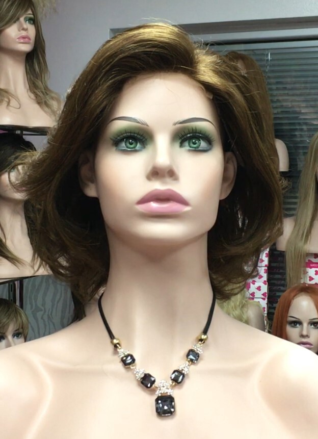 Peluca natural  WENDY color 5 Frontal de Tul transparente