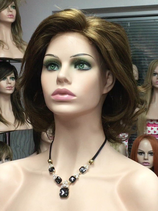 Peluca natural  WENDY color 5 Frontal de Tul transparente