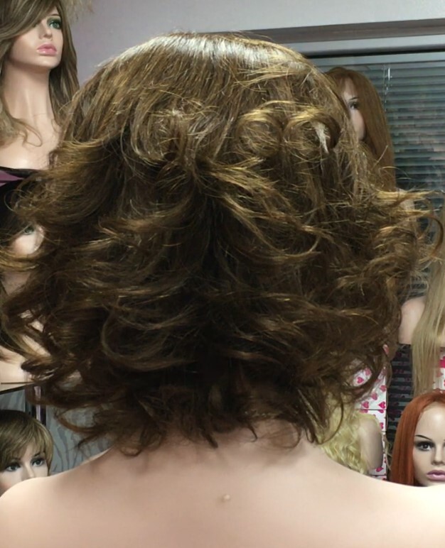 Peluca natural  WENDY color 5 Frontal de Tul transparente