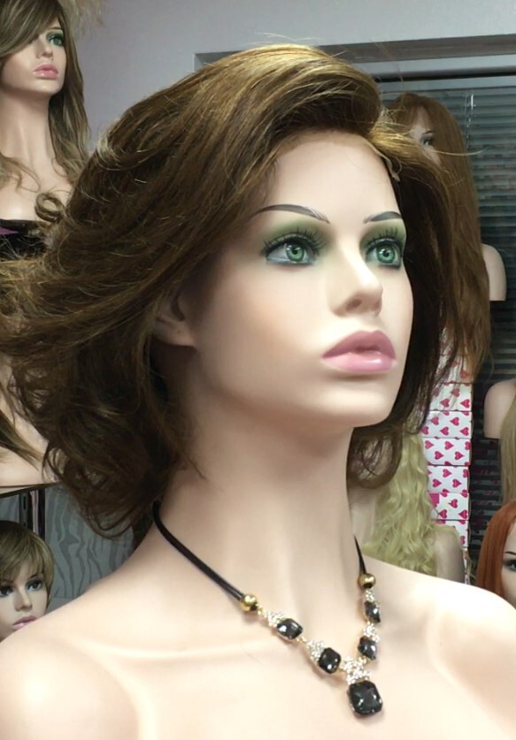 Peluca natural  WENDY color 5 Frontal de Tul transparente