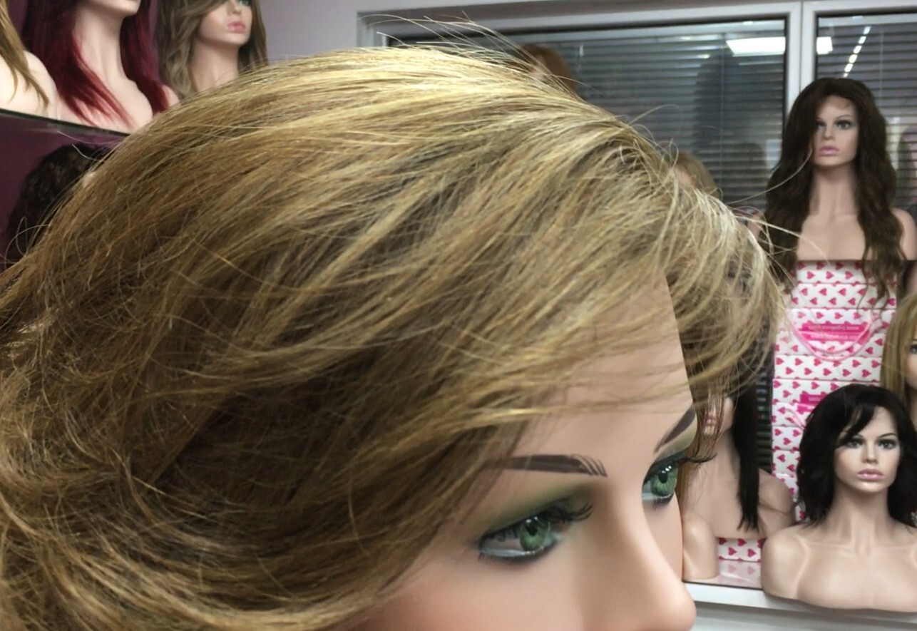 Peluca natural WENDY color 7 Frontal de Tul transparente