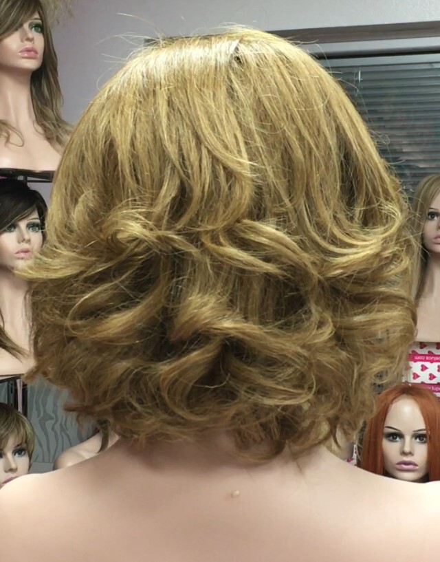 Peluca natural  WENDY color 8 Frontal de Tul transparente