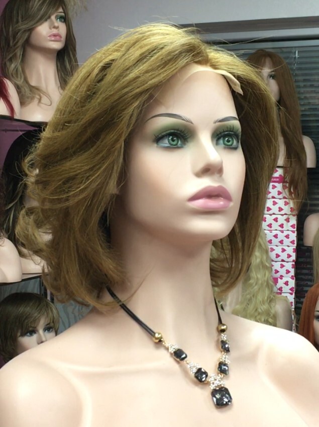 Peluca natural  WENDY color 8 Frontal de Tul transparente