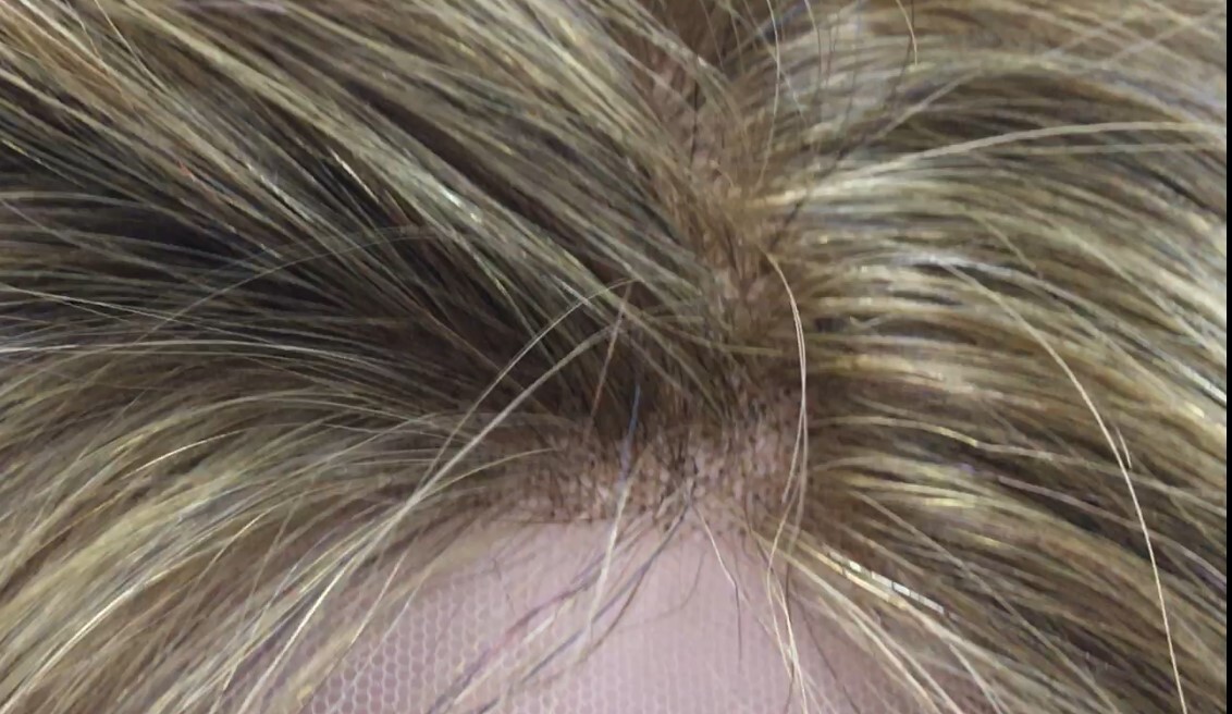 Peluca natural  WENDY color 8 Frontal de Tul transparente