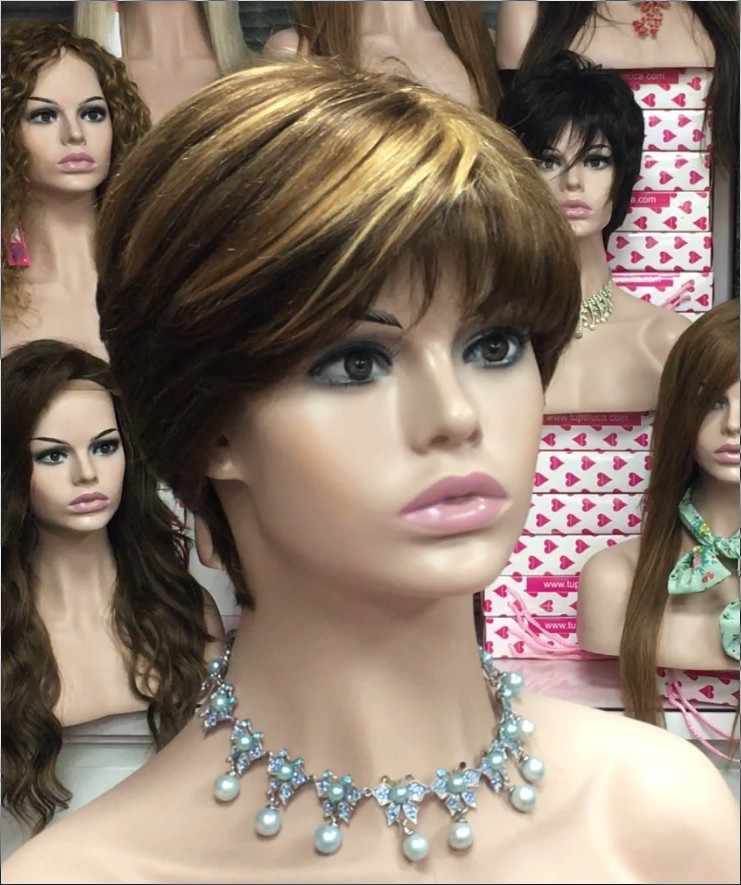 Peluca natural YANIS Color 5 top 4H27 Raya de Tul