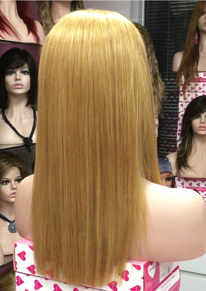 Peluca cabello natural ALEXIS color 27 TOP de TUL ENTERO EXTRA LARGO 35-40 cm