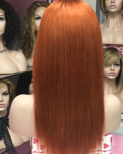 Peluca natural larga lisa CLARA, TOP TUL COMPLETO color 130