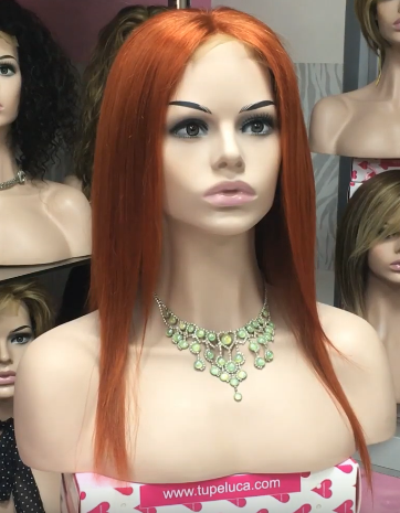 Peluca natural larga lisa CLARA, TOP TUL COMPLETO color 130