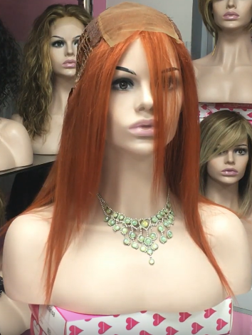 Peluca natural larga lisa CLARA, TOP TUL COMPLETO color 130