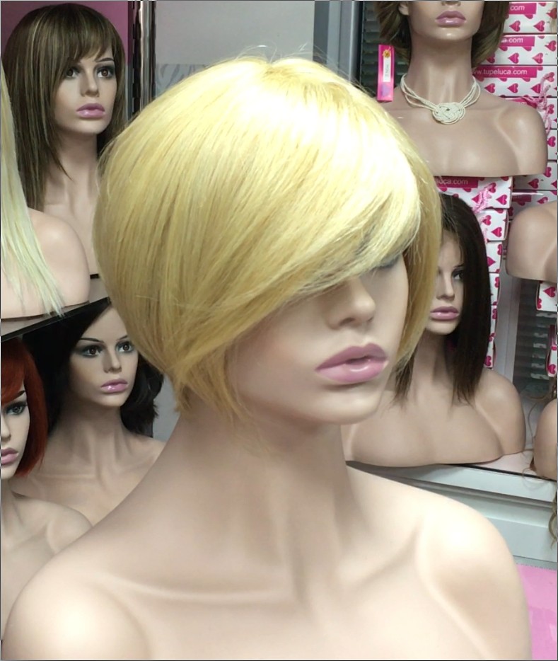 Peluca cabello natural Rebecca color 27H613 confecc. maquina