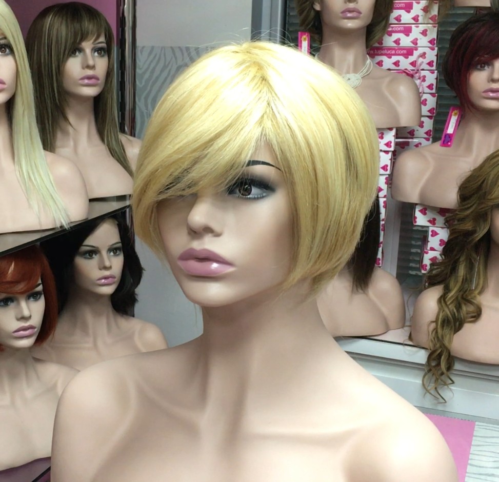 Peluca cabello natural Rebecca color 27H613 confecc. maquina