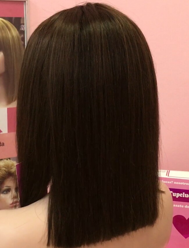 Peluca pelo natural MELANY color 2C TOP TUL transparente