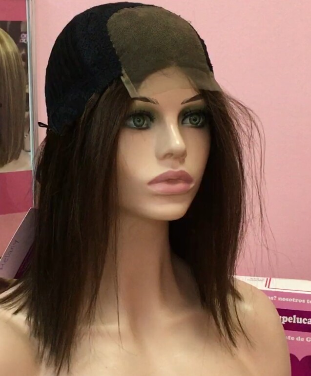 Peluca pelo natural MELANY color 2C TOP TUL transparente
