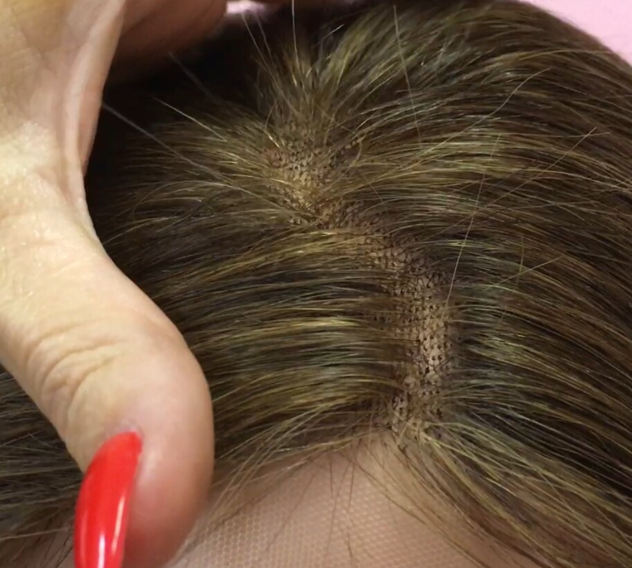 Peluca pelo natural MELANY color 2H6 RAYA TUL transparente