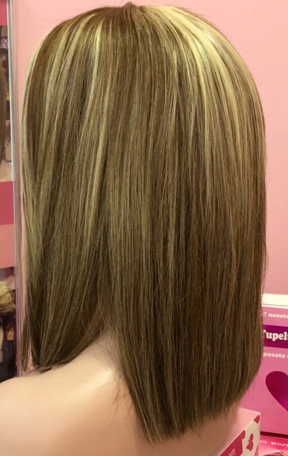 Peluca pelo natural MELANY color 4H613 TOP TUL transparente