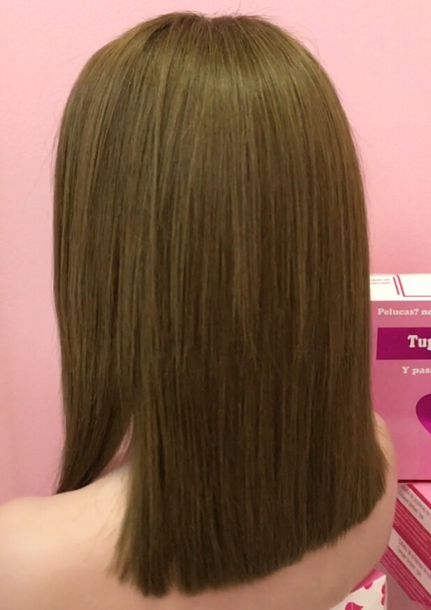 Peluca pelo natural MELANY color 8S TOP TUL transparente