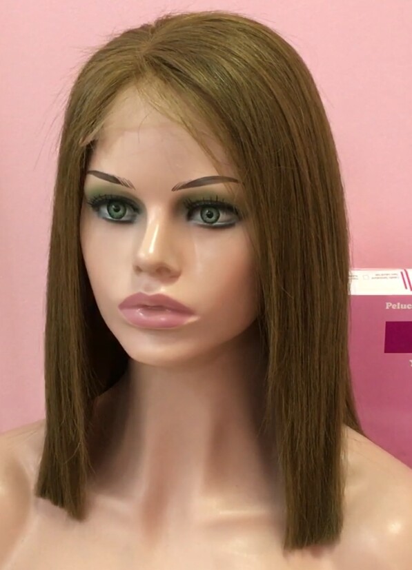 Peluca pelo natural MELANY color 8S TOP TUL transparente