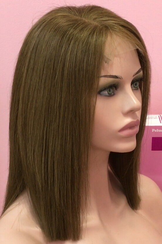 Peluca pelo natural MELANY color 8S TOP TUL transparente