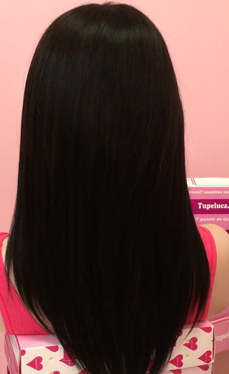 Peluca cabello natural Clara TOP de TUL color 1B/2
